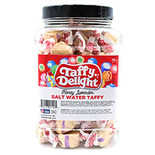 Taffy Delight Honey Lavender Salt Water Taffy 16oz Jar 